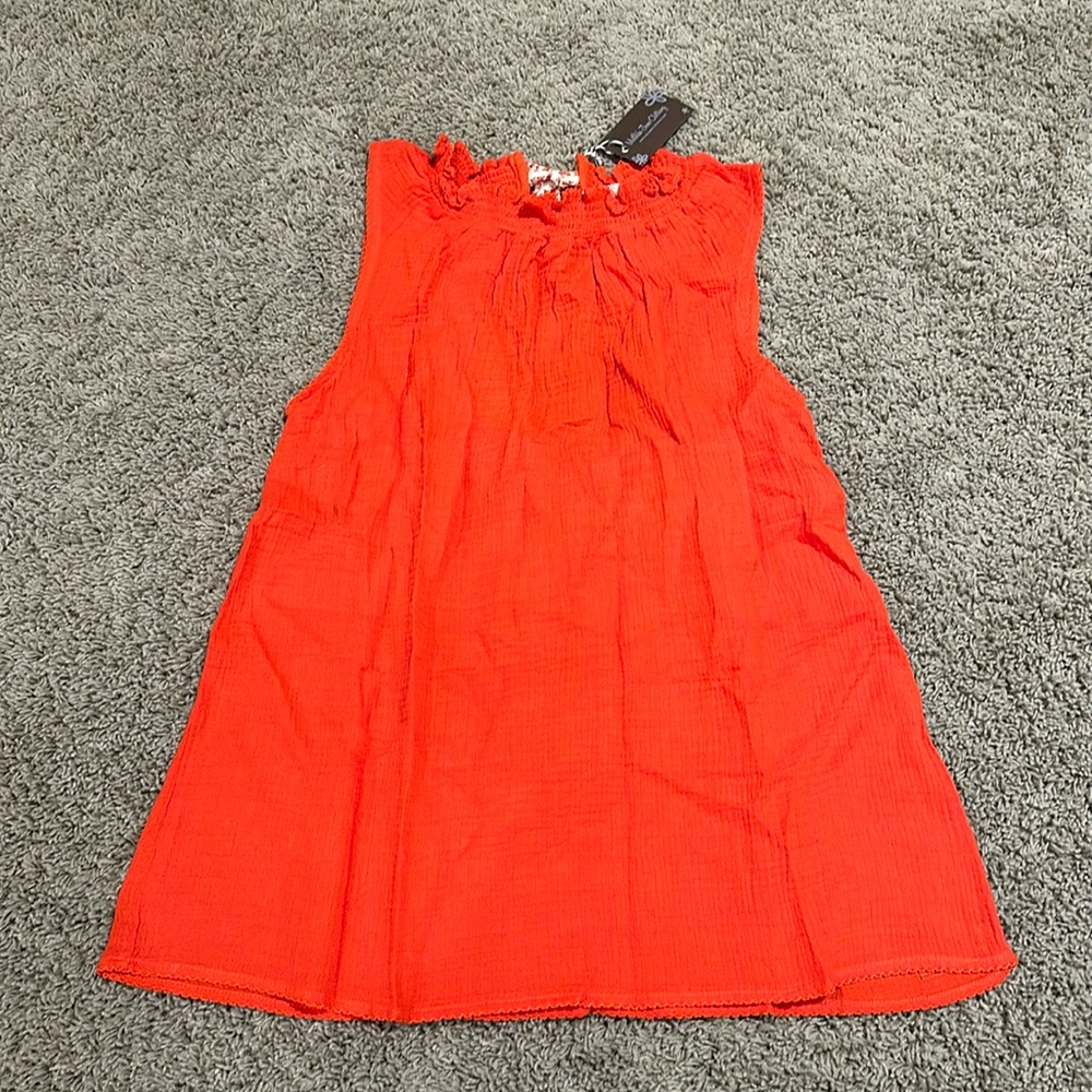 NWT Matilda Jane Women’s Coral Tank with tie and open back detail size Small